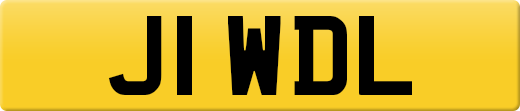 J1 WDL private number plate